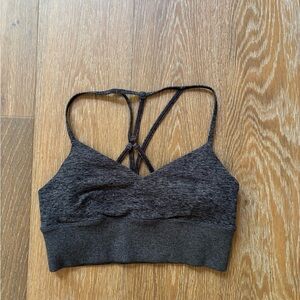 ALO Yoga Dark Gray Sports Bra
